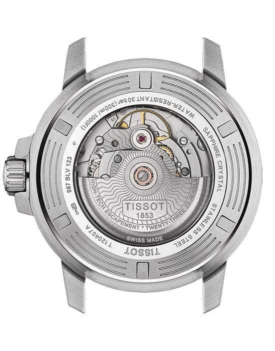 Tissot Tissot Seastar 1000 Powermatic 80 T120.407.11.091.00, t-sport швейцария мужские часы на браслете нержавеющая сталь боковой вид